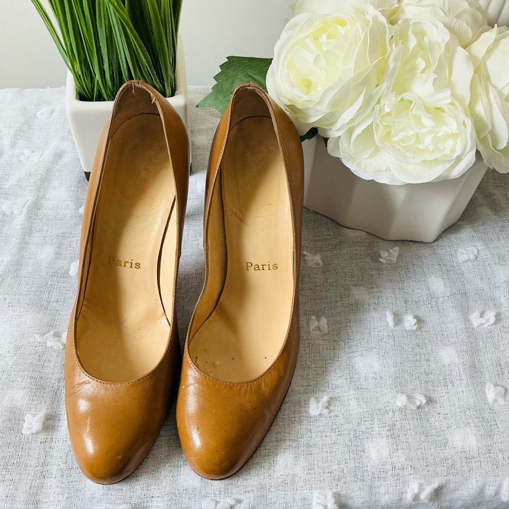 Christian Louboutin Tan Leather Heels